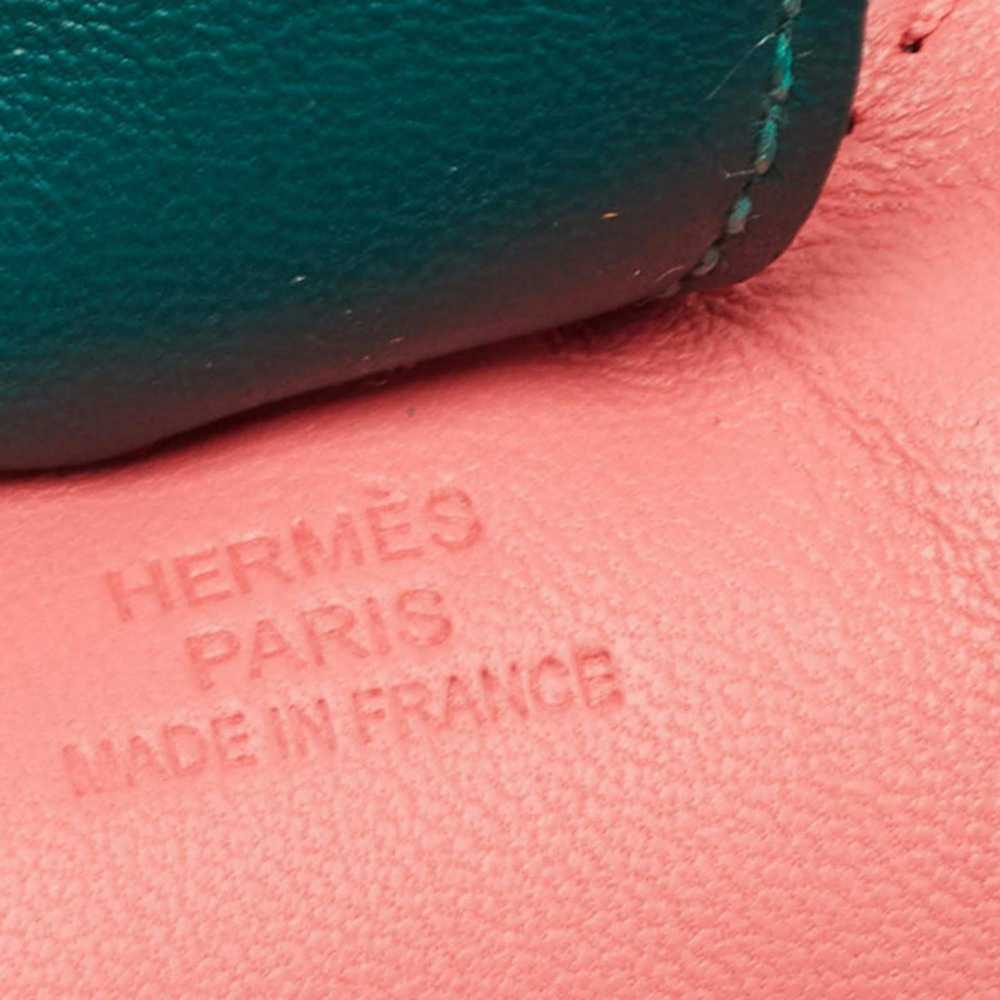 Hermes HERMES Rose Azalee/Malachite/Lime Milo Lea… - image 3