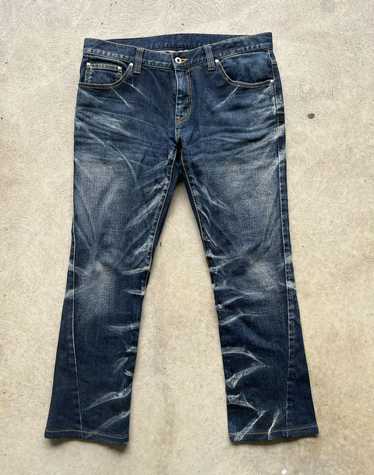 IF SIX WAS NINE - Double waist flared jeans with corset closure