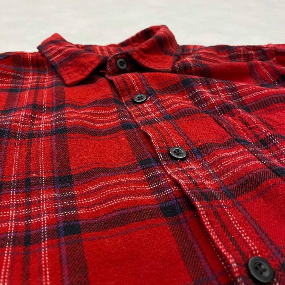 Pacsun Pocket Plaid Flannel Shirt (Red/Black, siz… - image 3