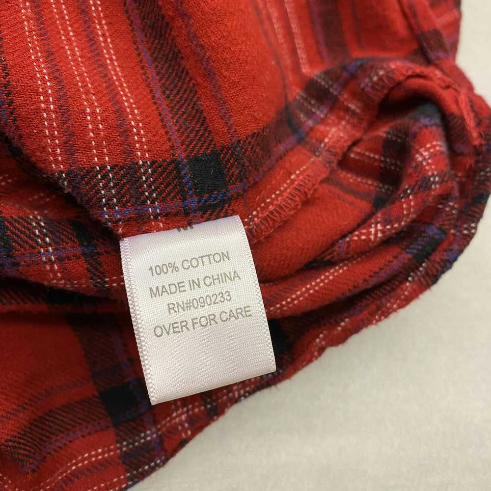 Pacsun Pocket Plaid Flannel Shirt (Red/Black, siz… - image 5