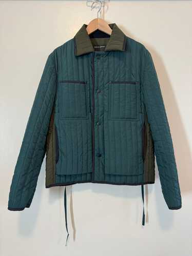 Craig Green Quilted padded worker jacket in green 