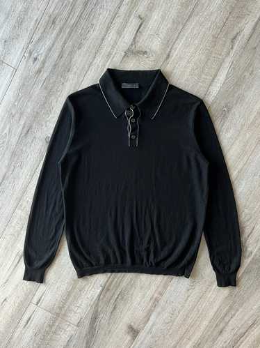 Prada PRADA MILANO Sweater Polo Jumper Wool Black