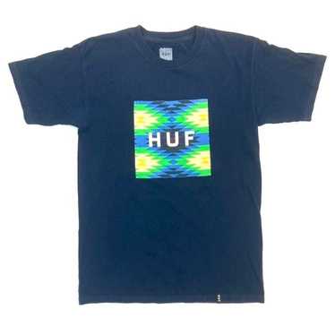 Huf HUF Navy Tee T-shirt Big Logo Graphic y2k - image 1