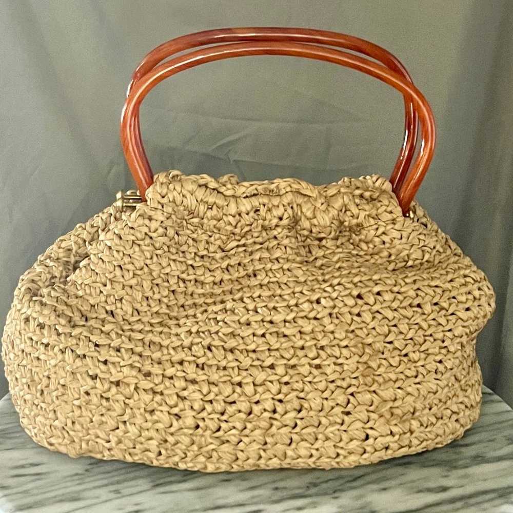1950s Vintage, Hand made Crochet Clutch made in I… - image 3