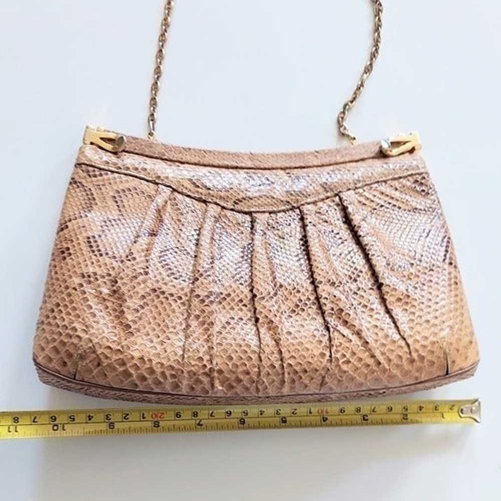 Finesse La Model Vintage Snakeskin Clutch Handbag… - image 5