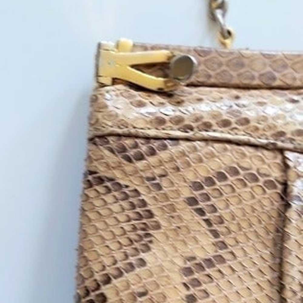 Finesse La Model Vintage Snakeskin Clutch Handbag… - image 6