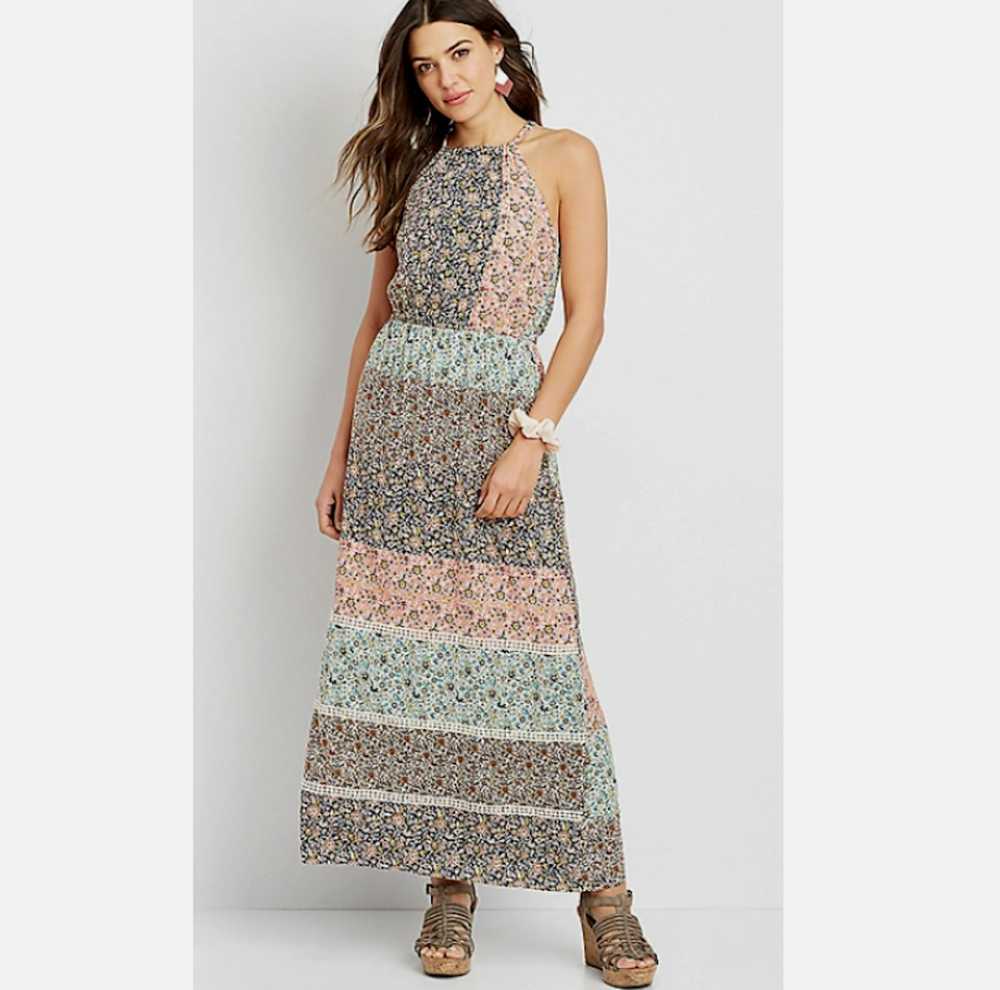 Other Maurices Patchwork Floral Maxi Dress Tank C… - image 1