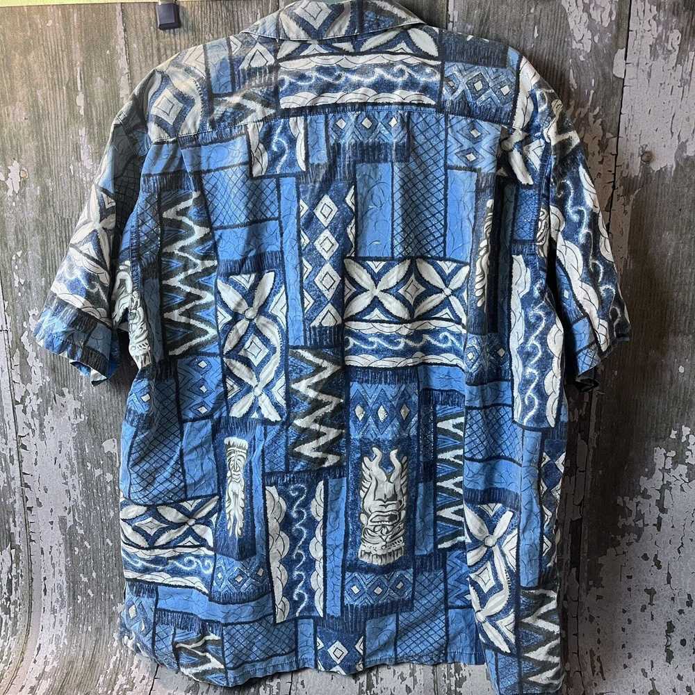 Other Vintage Go Barefoot Hawaiian Shirt XL Blue … - image 2