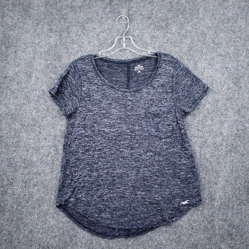 Vintage Hollister T-Shirt Womens S Small Blue Mus… - image 1