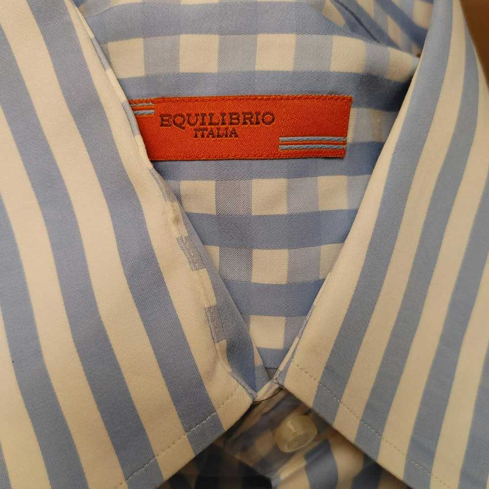 Other Equilbrio Italia Men's Collared Blue/White … - image 3