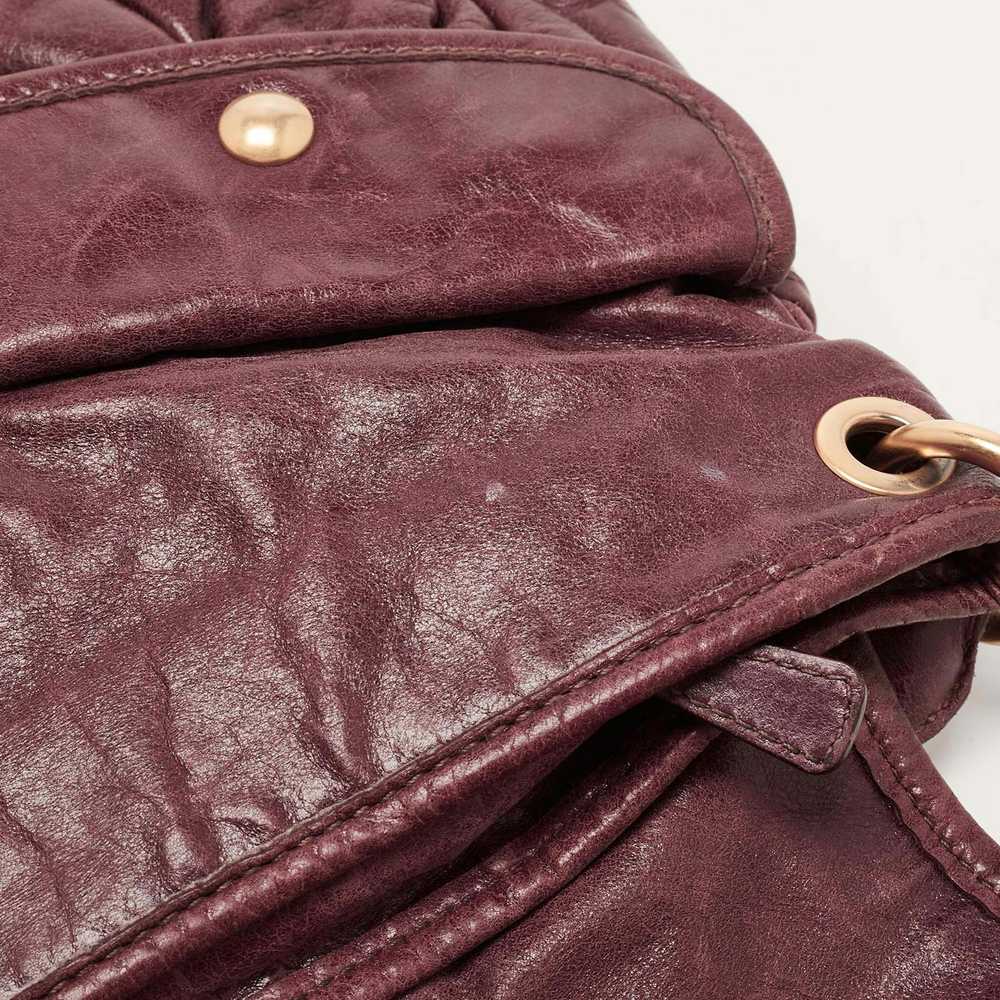 Miu Miu MIU MIU Burgundy Matelasse Leather Coffer… - image 4