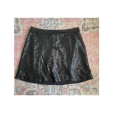 Decree Decree Black Sequin Mini Skirt, Size Medium