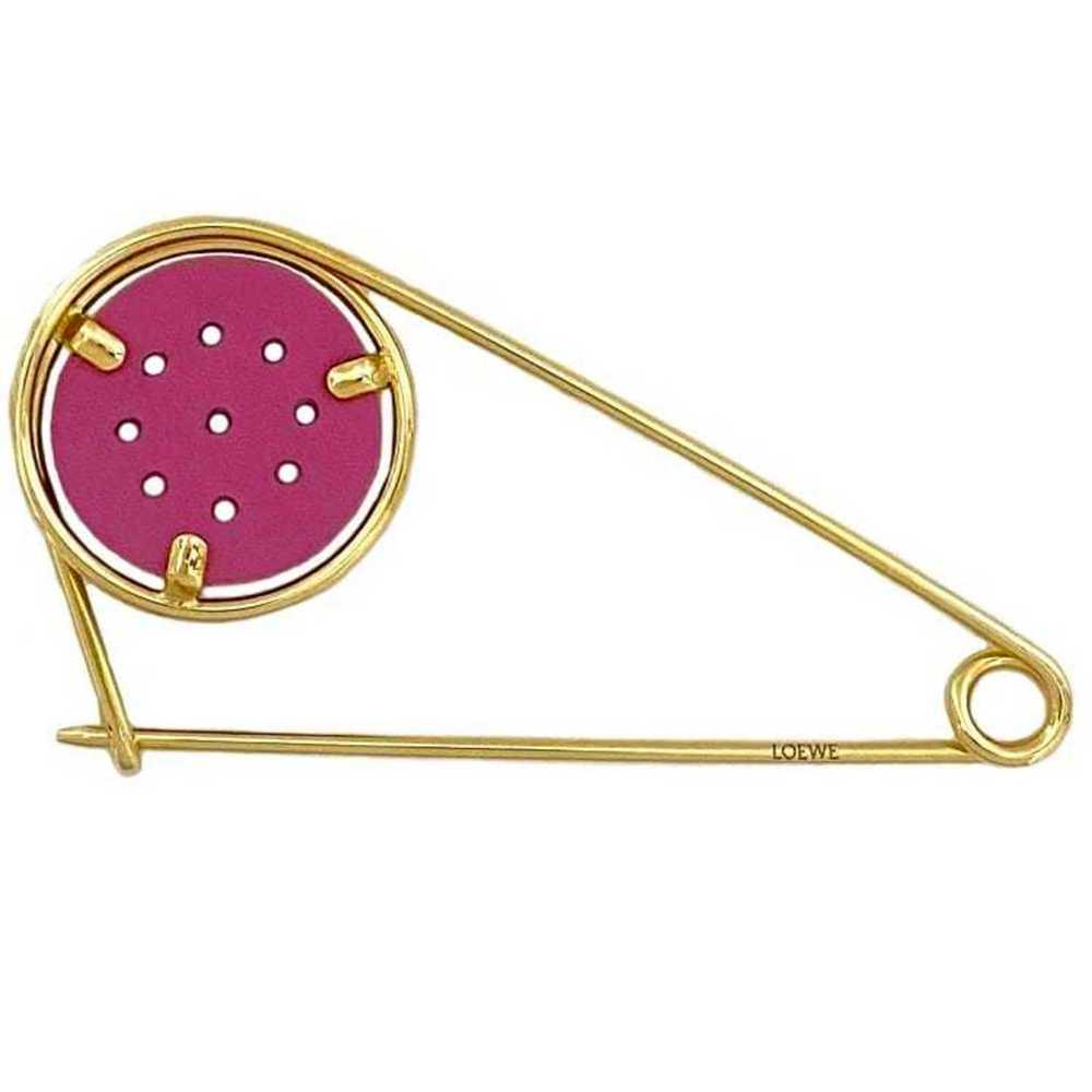 Loewe LOEWE mechano pin brooch gold purple metal … - image 1