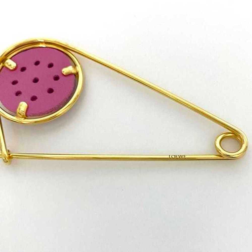 Loewe LOEWE mechano pin brooch gold purple metal … - image 2