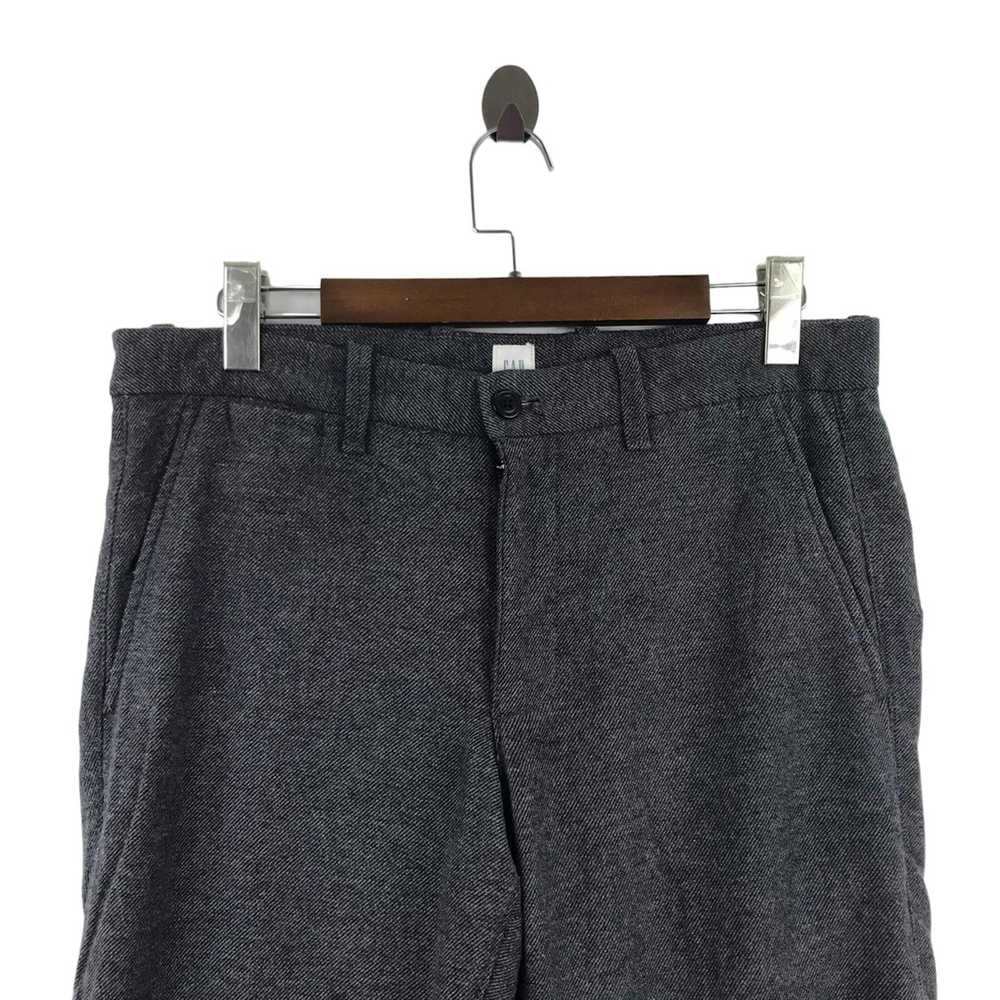 Gap GAP Slim Fit Grey Wool Casual Trousers Pant - image 2
