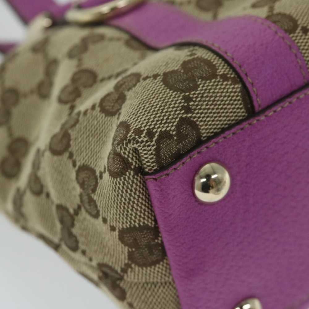 Gucci GUCCI GG Canvas Hand Bag Beige Pink 141471 … - image 11