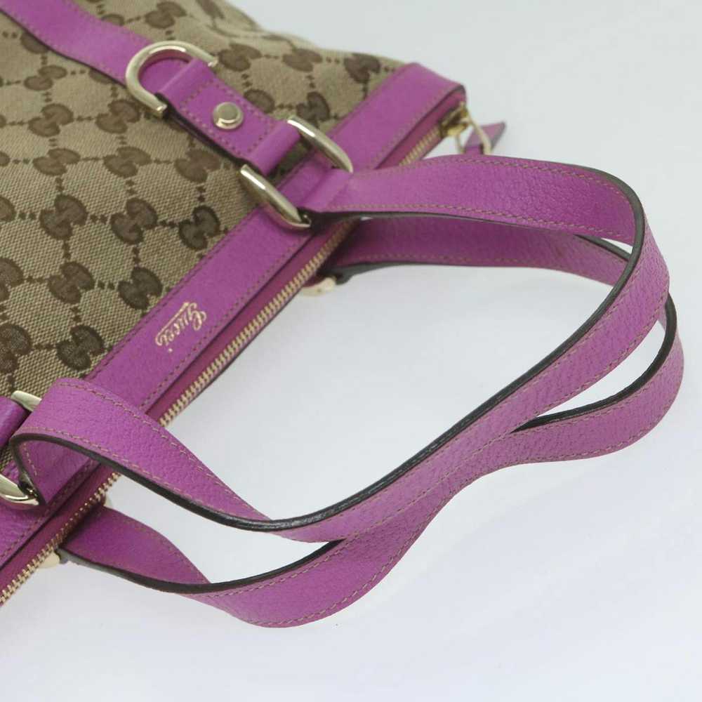 Gucci GUCCI GG Canvas Hand Bag Beige Pink 141471 … - image 5