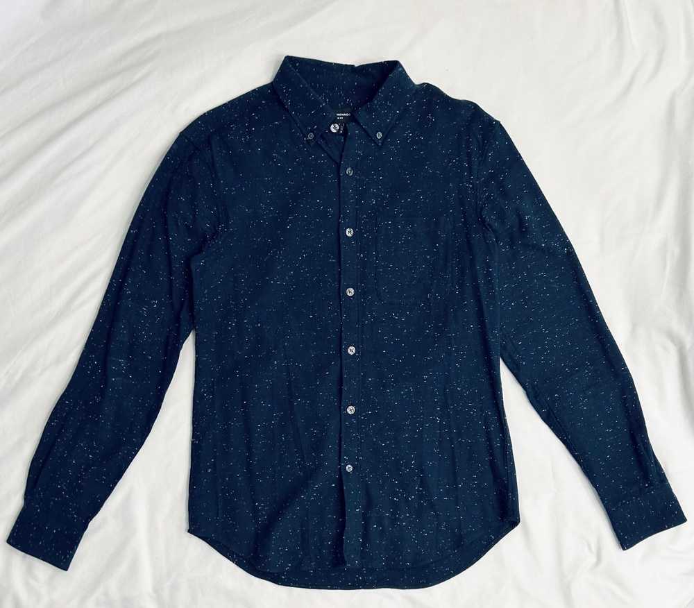 Club Monaco Club Monaco Navy Blue flannel long sl… - image 1