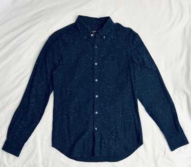 Club Monaco Club Monaco Navy Blue flannel long sl… - image 1