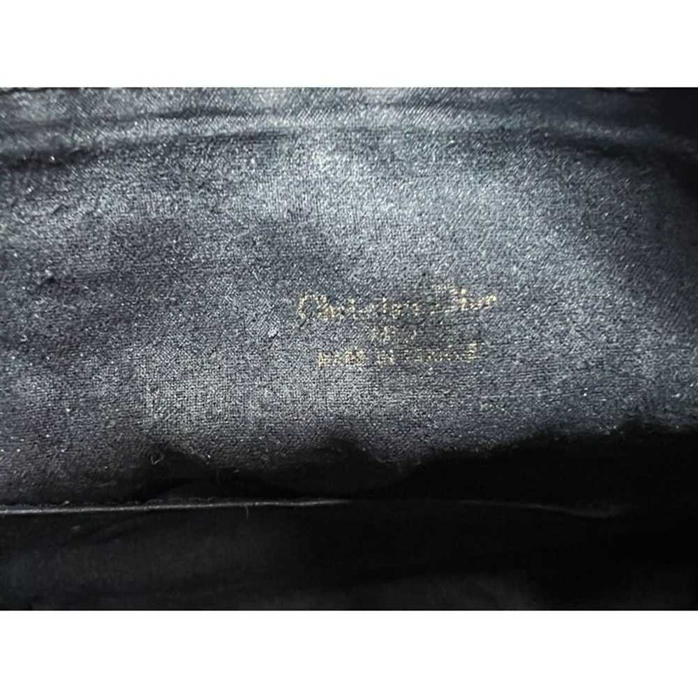 Authentic Dior Clutch Vintage lady Dior Black Zip… - image 11