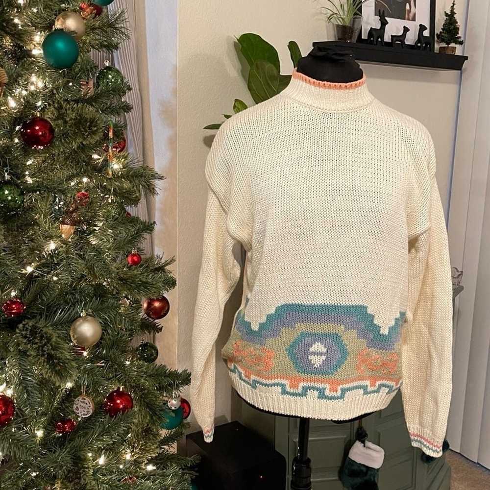 Tribal Print Vintage Sweater - image 6