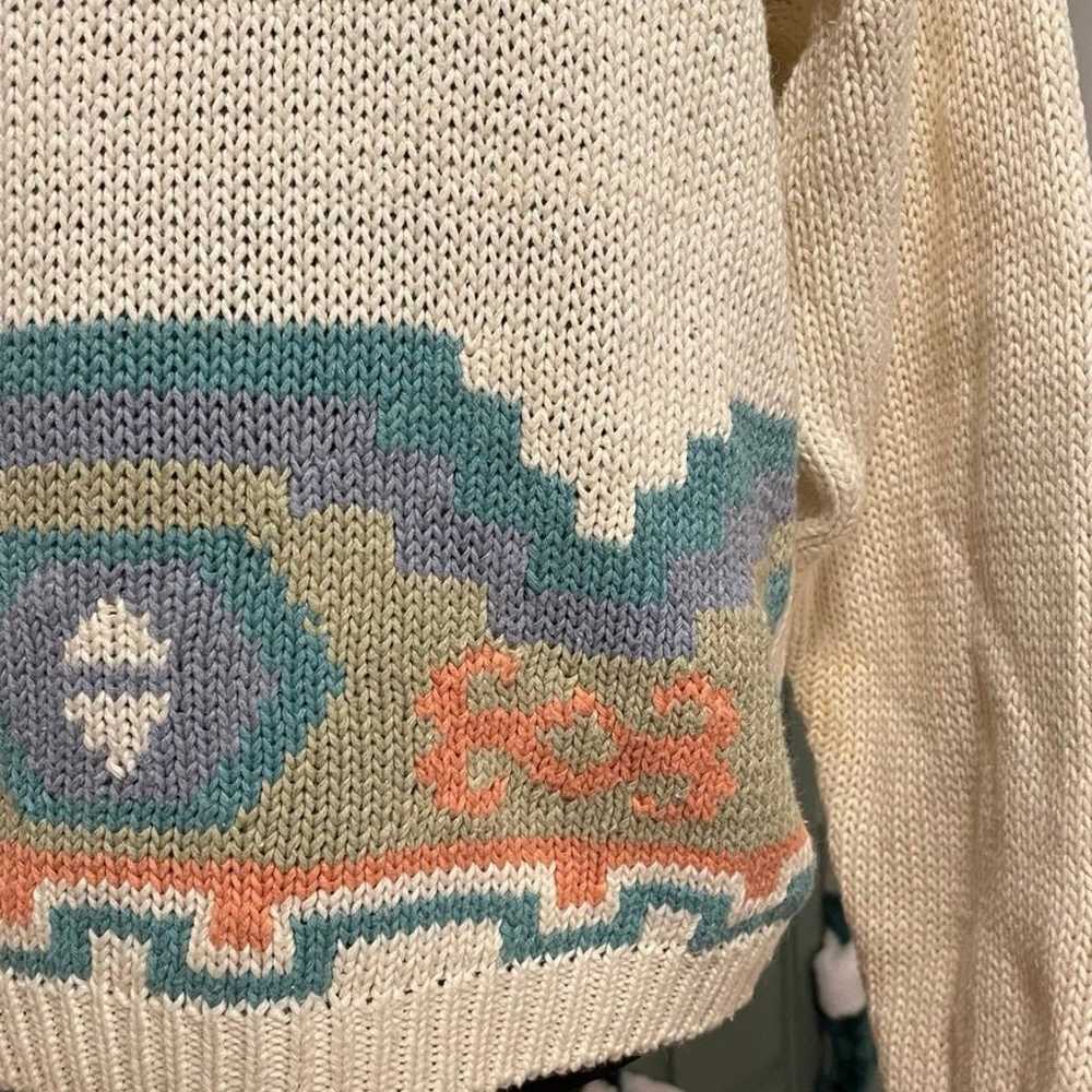 Tribal Print Vintage Sweater - image 7