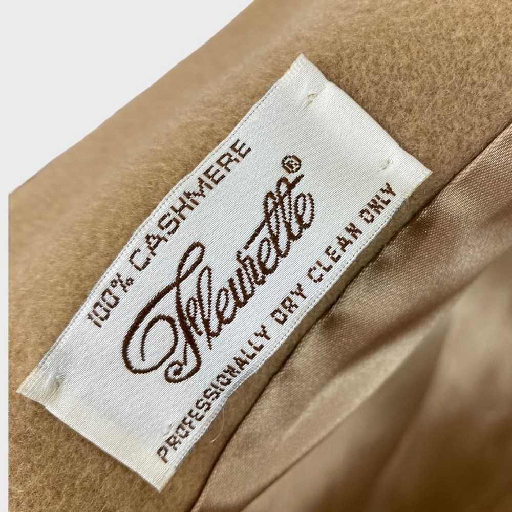 Vintage Fleurette Tan Cashmere Long Overcoat Small - image 3