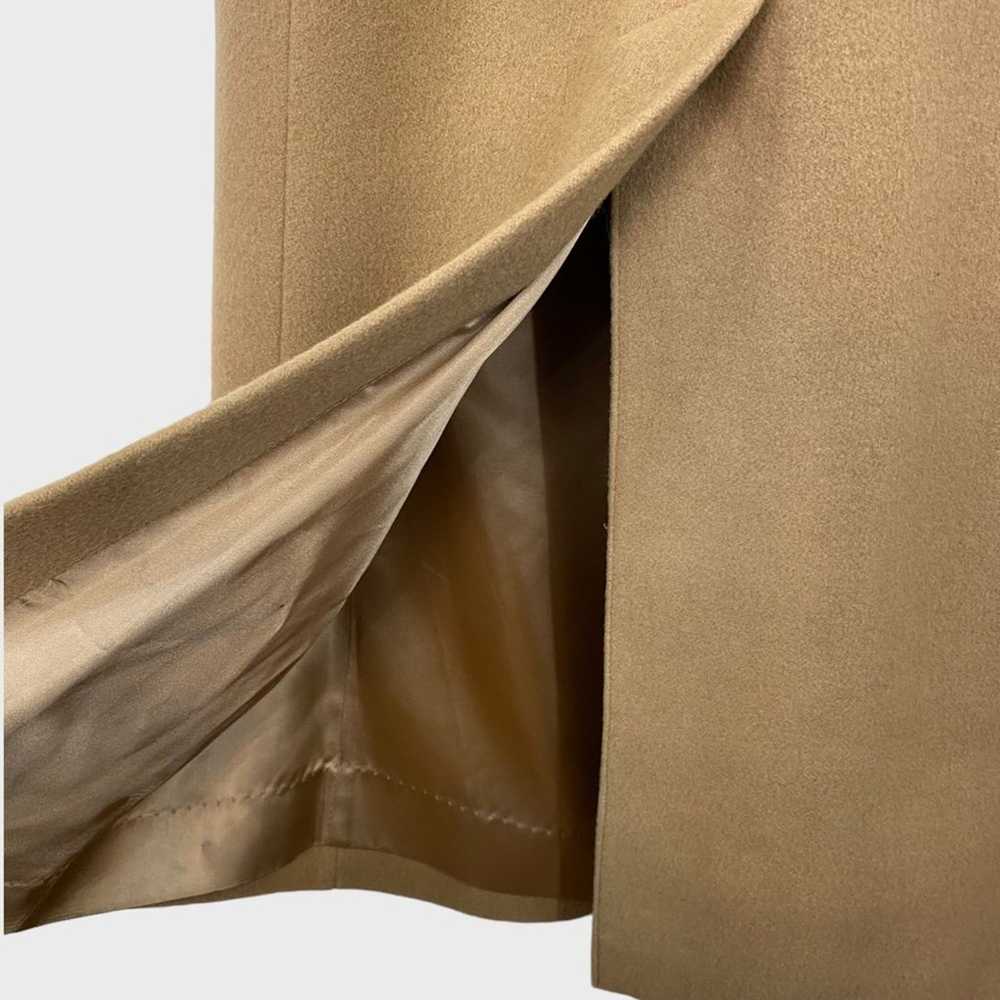 Vintage Fleurette Tan Cashmere Long Overcoat Small - image 5