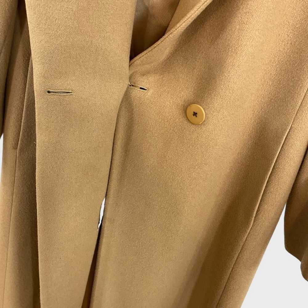 Vintage Fleurette Tan Cashmere Long Overcoat Small - image 6