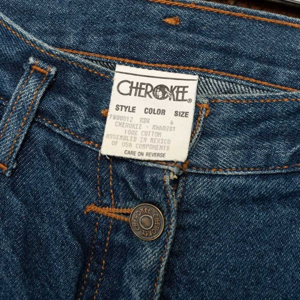 Vintage 80s Cherokee high waist blue jeans size 6 - image 10
