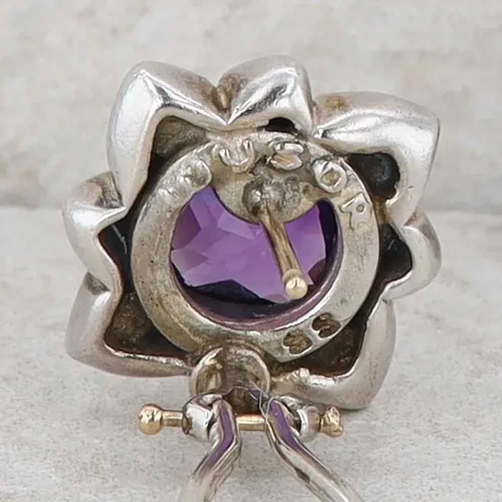 David Wysor Sterling Silver Amethyst Omega Back S… - image 6