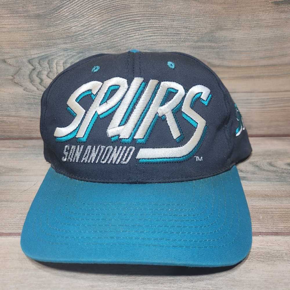 Vintage 90s NBA AJD San Antonio Spurs Snapback Bl… - image 1