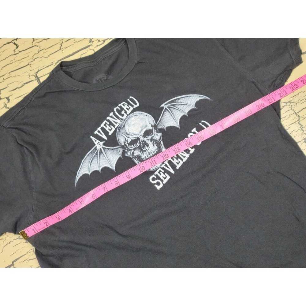 Vtg Avenged Sevenfold Bat Skull Graphic Metal Ban… - image 3