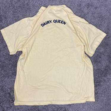 Vintage 80s dairy queen blank yellow tshirt - image 1