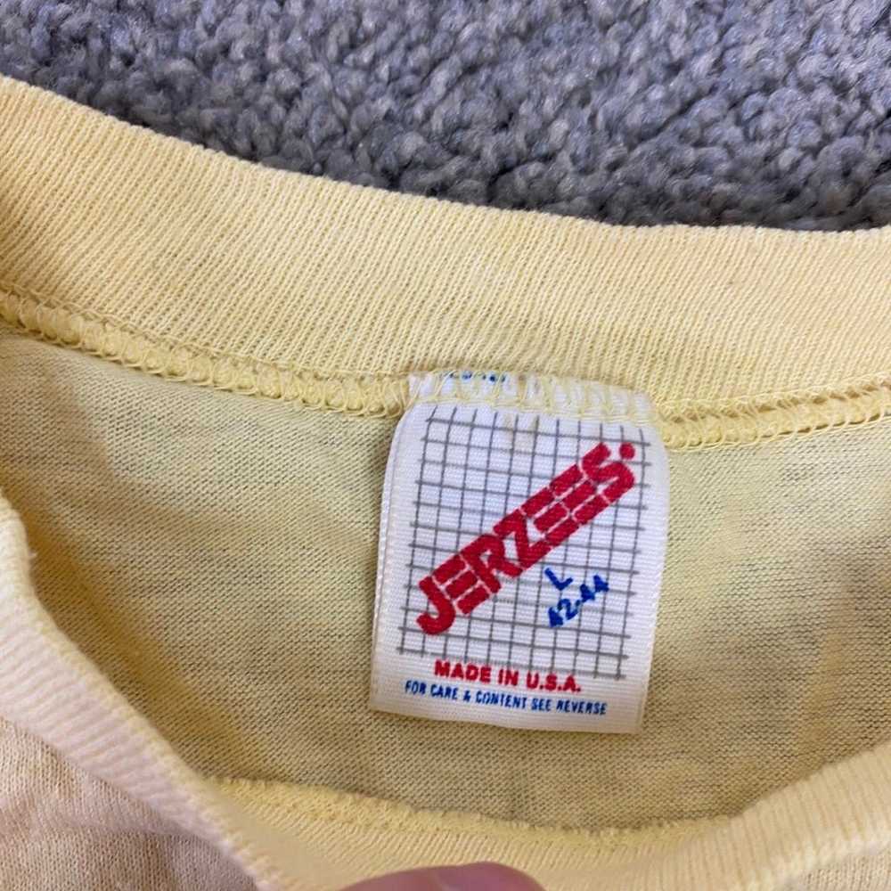 Vintage 80s dairy queen blank yellow tshirt - image 3