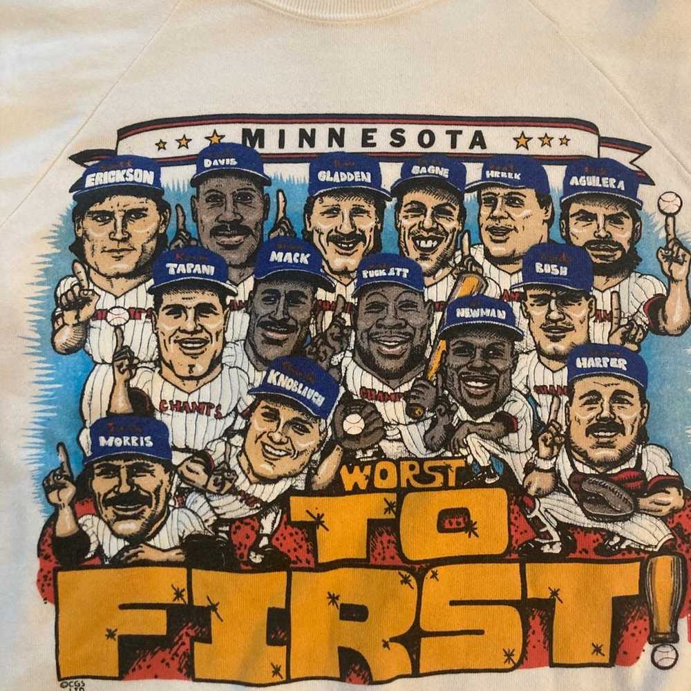 Vintage Minnesota Twins 1991 Sweatshirt Adult XL - image 2