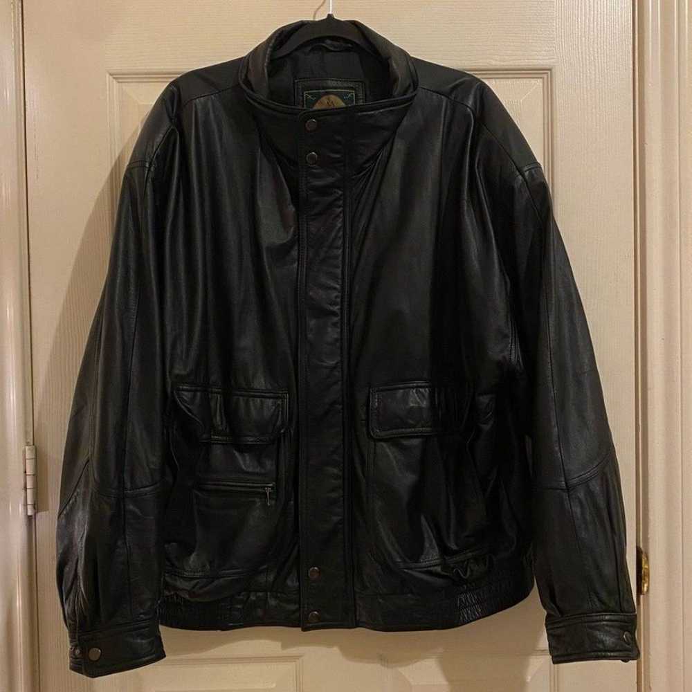 Vintage 90s Members Only Black Leather Bomber Jac… - image 3