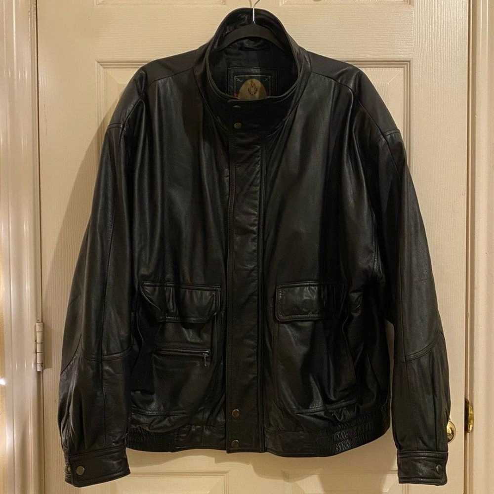 Vintage 90s Members Only Black Leather Bomber Jac… - image 4