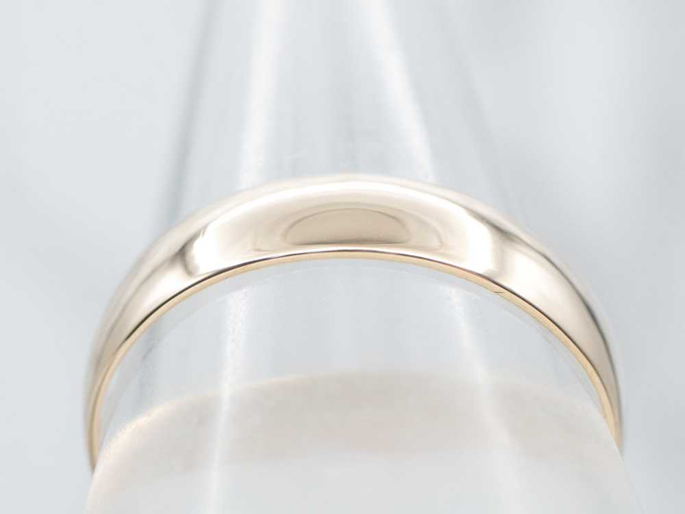 Unisex Plain Gold Wedding Band - image 4