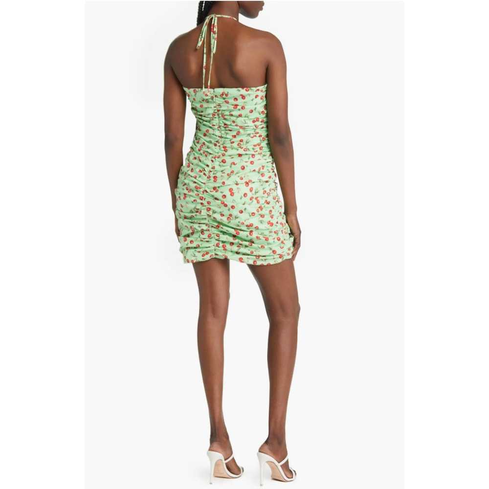 NWOT WAYF Noa Ruched Halter Mini Dress in Mint Ch… - image 5