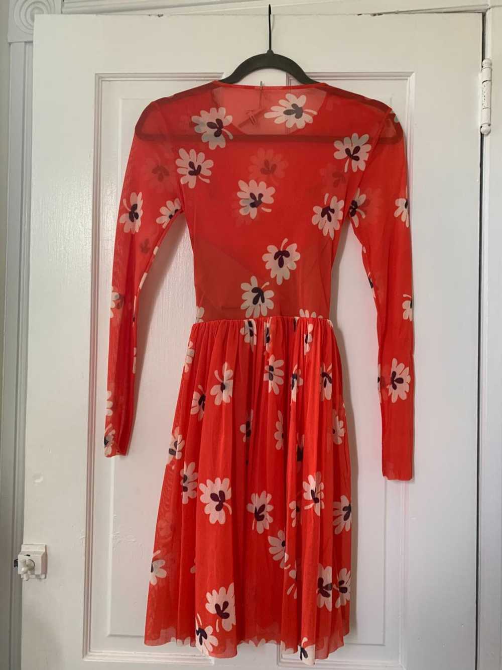 GANNI Big Apple Red Tilden Mesh Mini Dress (34) |… - image 2