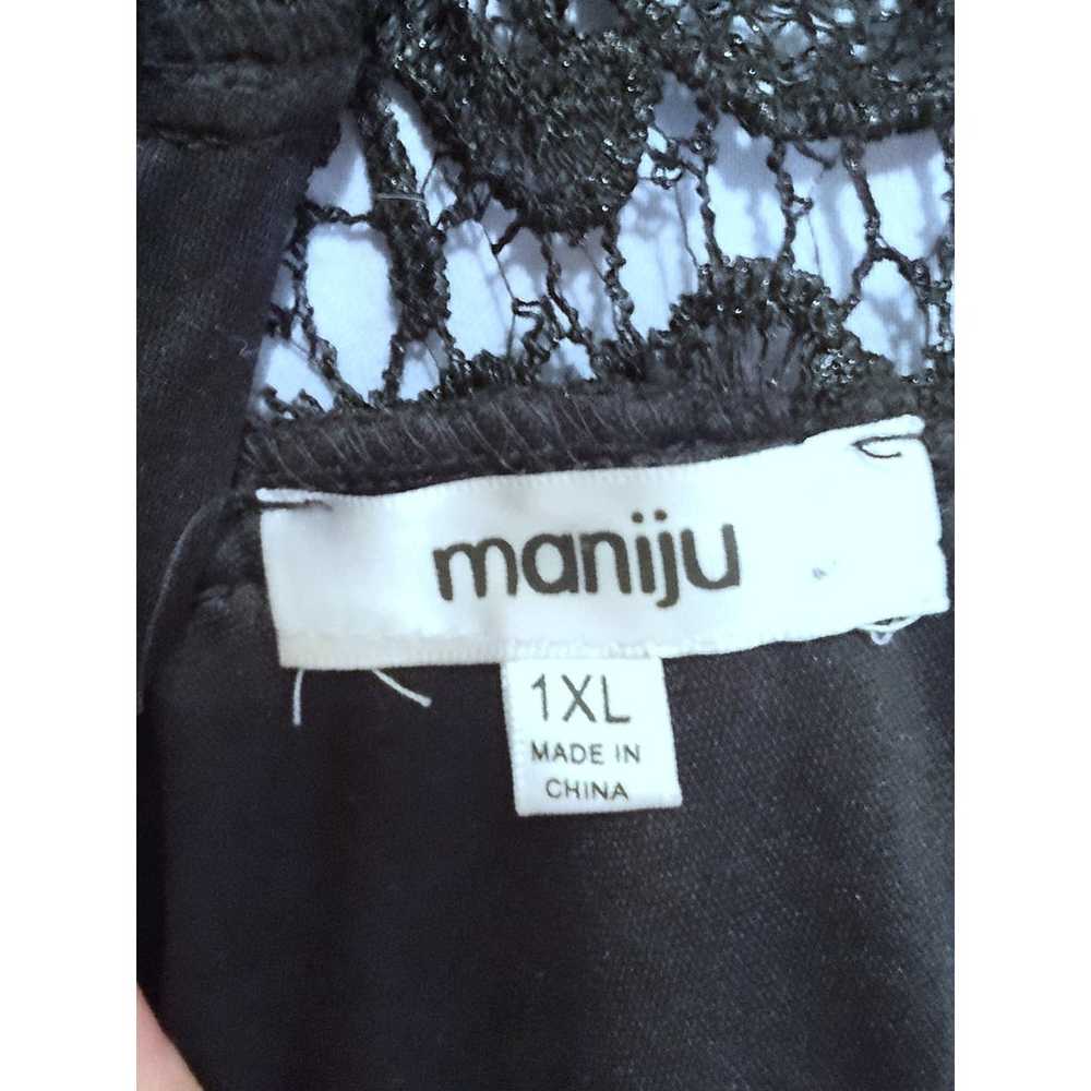 Maniju Black Lace Maxi Bodycon Dress - image 6