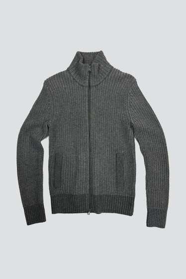 Vintage Double Zip Sweater - Grey