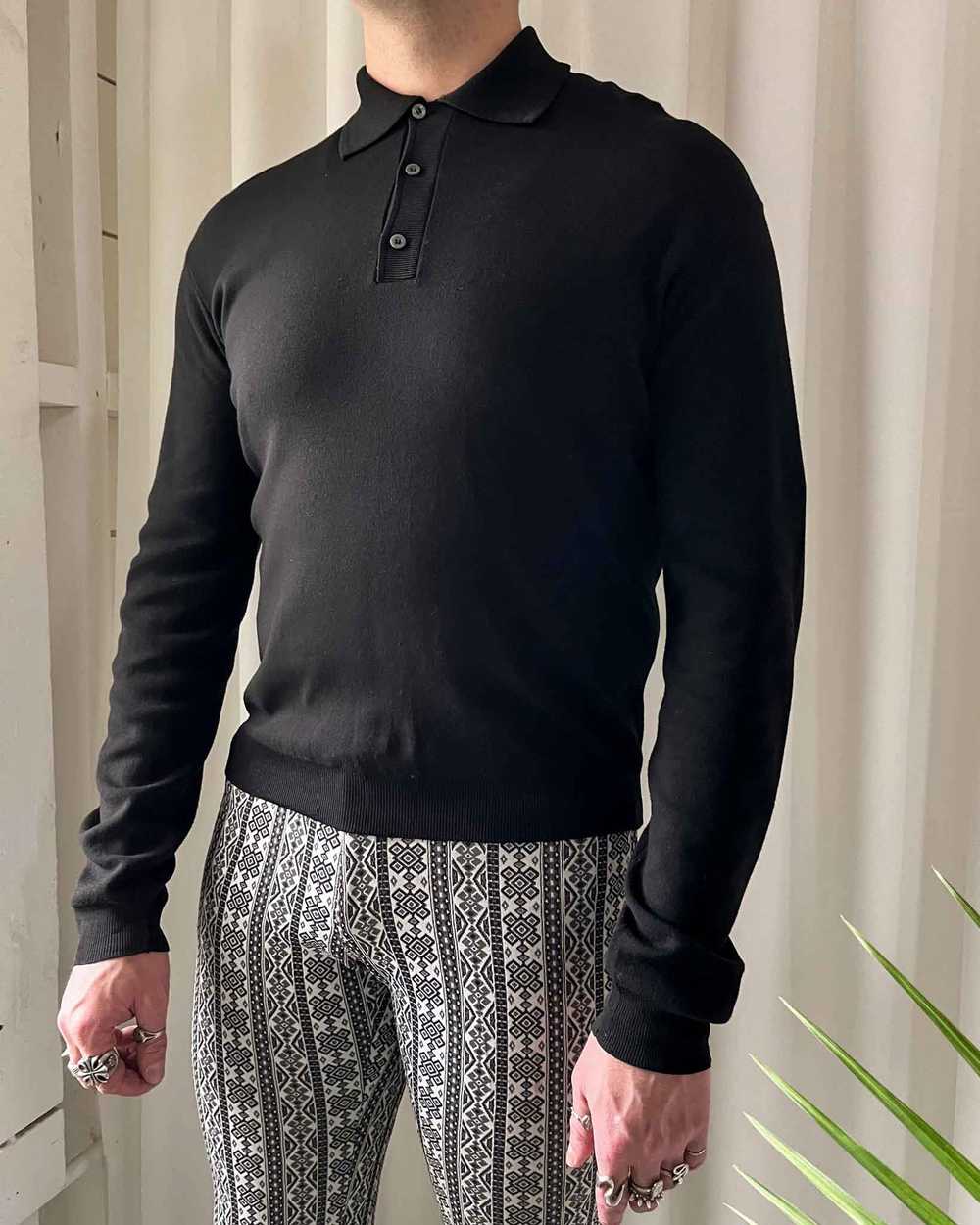 50s Black Banlon Pullover - image 3