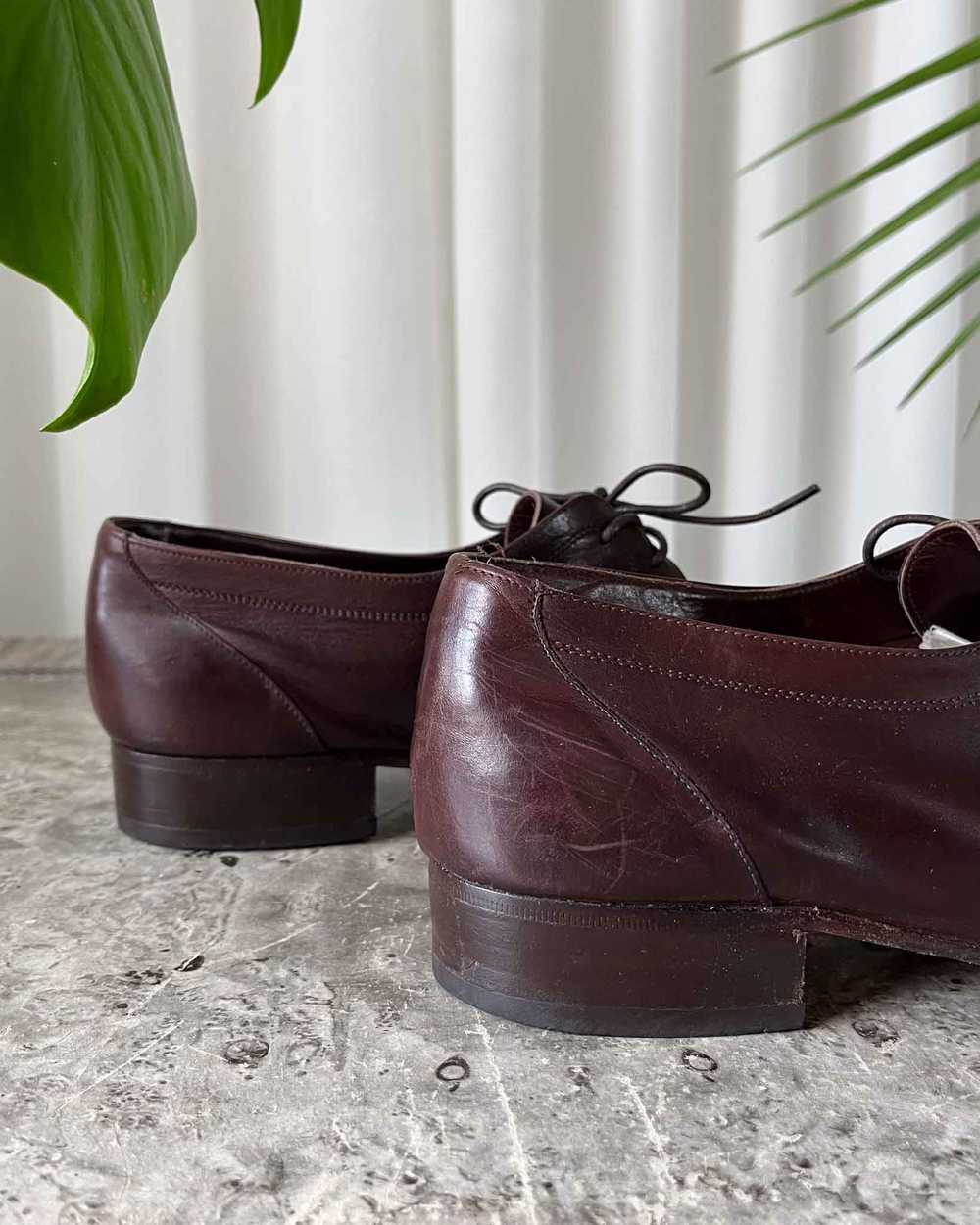 80s Dior Brown Leather Oxfords - image 3