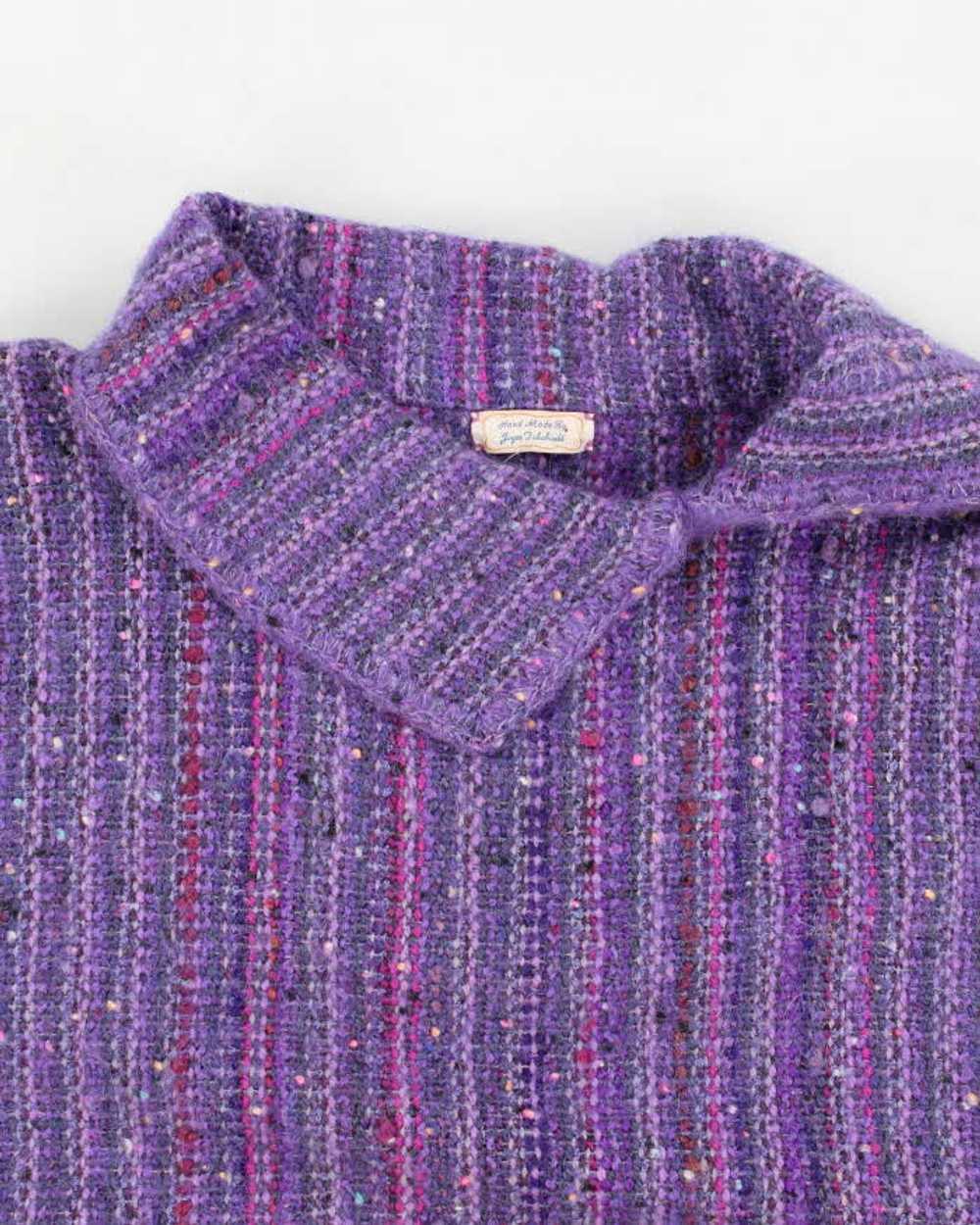 Darling Vintage Handmade Purple Detailed Jumper -… - image 3