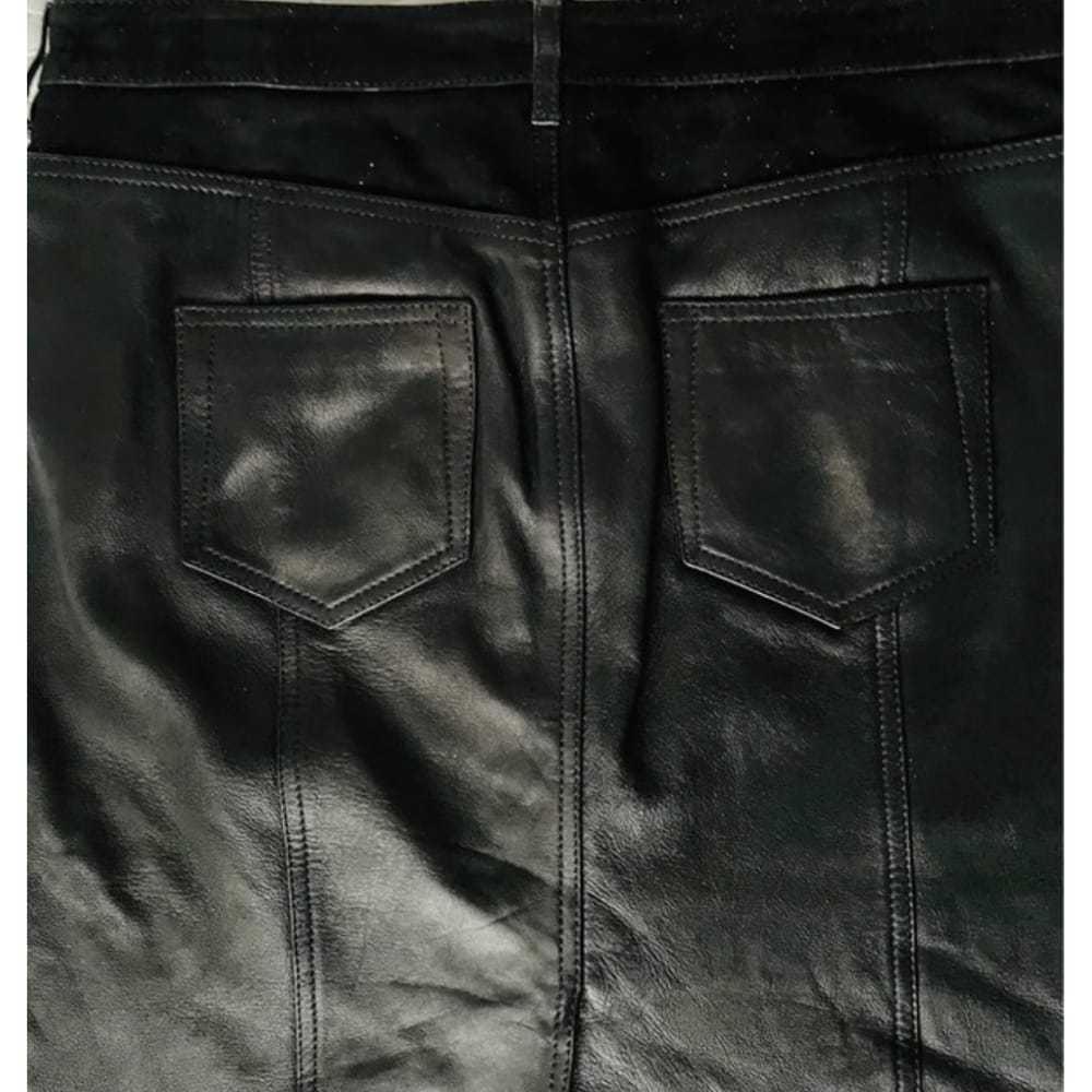 Burberry Leather mid-length skirt - image 3