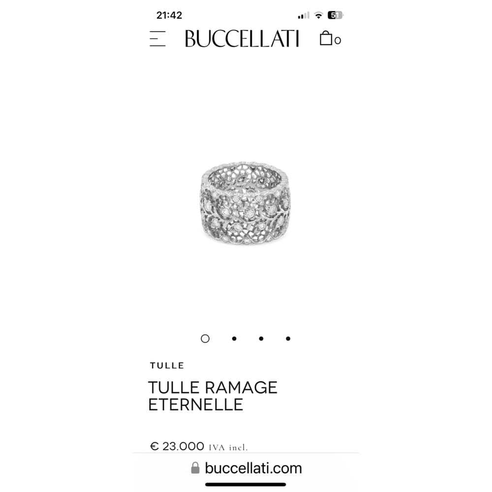 Buccellati Rombi white gold ring - image 9