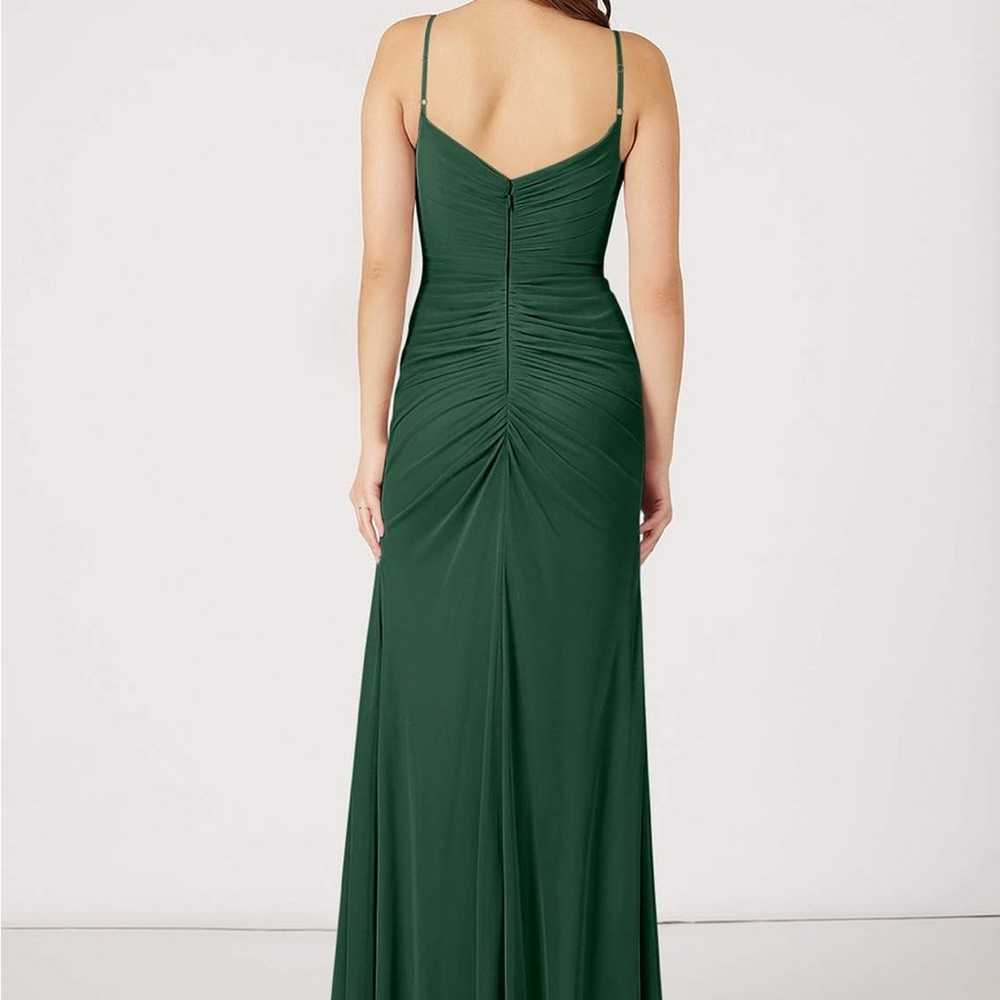 Azazie Dark Green Tequila Bridesmaid Dress - image 2