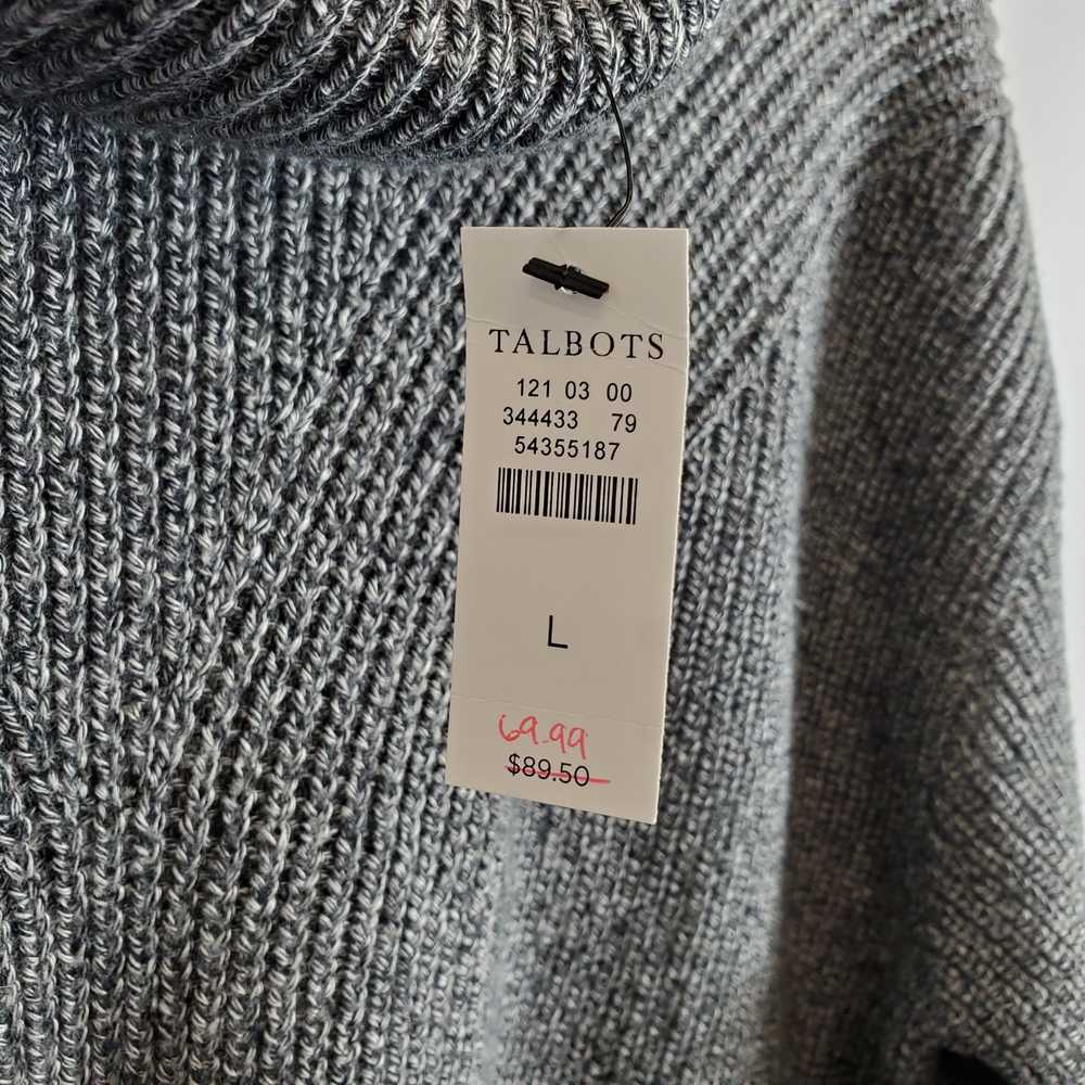 Talbots Women Grey Turtleneck Sweater L NWT - image 3